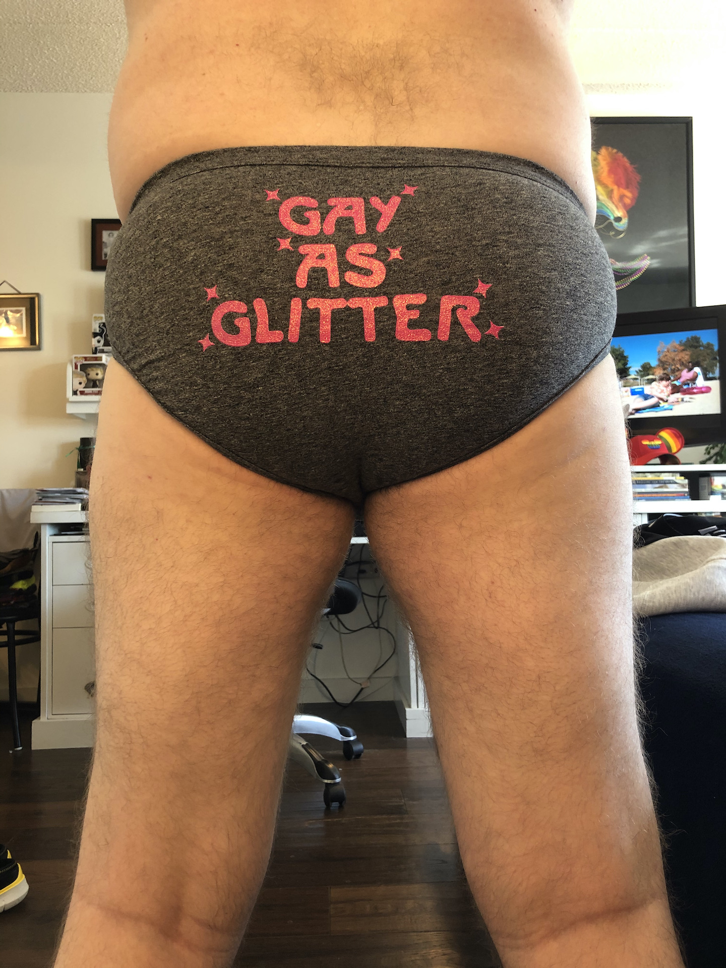 Gay as glitter…which is to say…pretty gay…